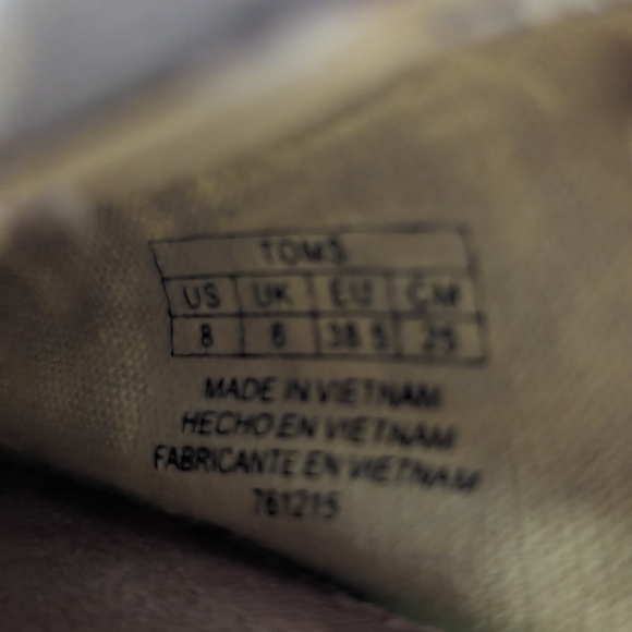 Toms gray and white canvas Classic Heritage Canvas Upper Size 8 - Picture 10 of 10